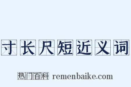 寸长尺短近义词是什么意思的图片